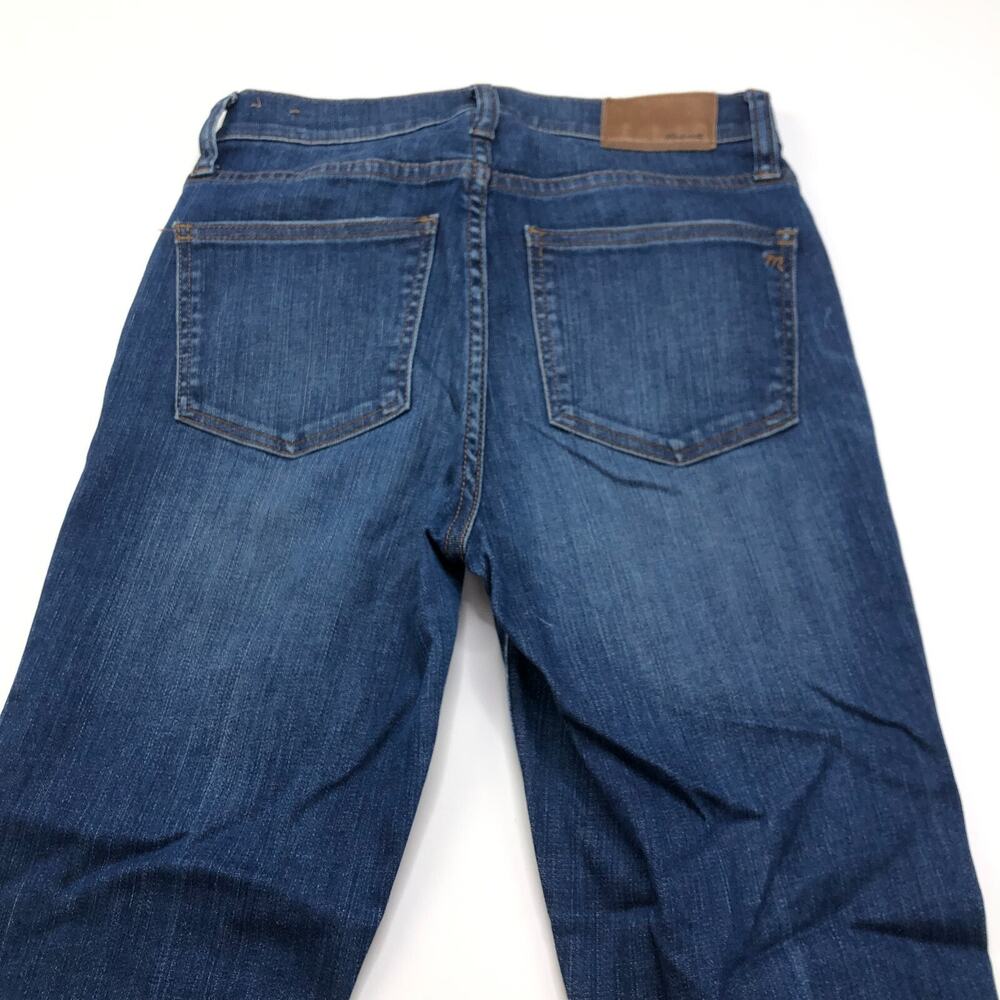 Madewell Cali Demi Boot 24 (Fits 26W 34L) Mid Rise Jeans Raw Hem Cut Off